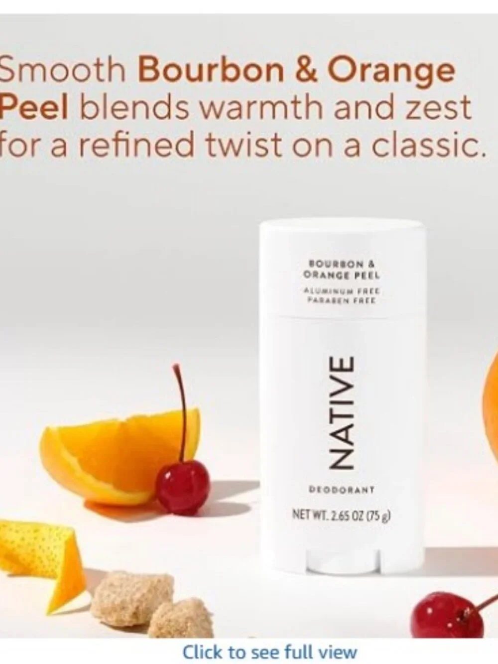 Native Deodorant 72 Hour Odor Control, Deodorant Bourbon & Orange Peel 2 pk